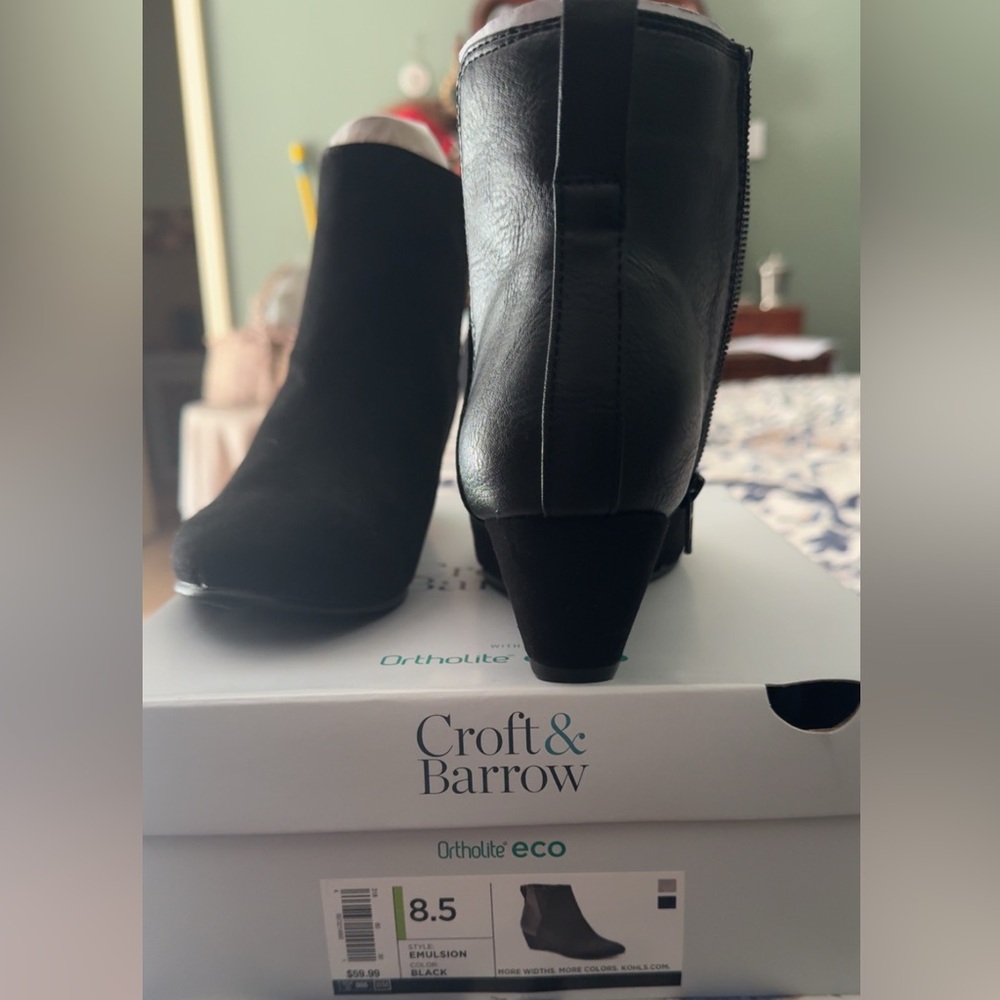 Croft & Barrow Black Ankle Booties